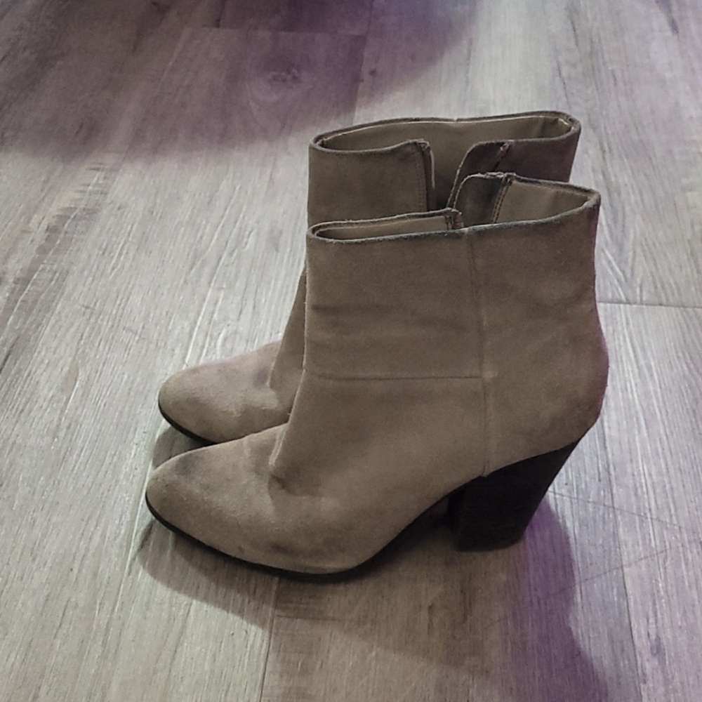 Nine west  light beige high heel low boots
